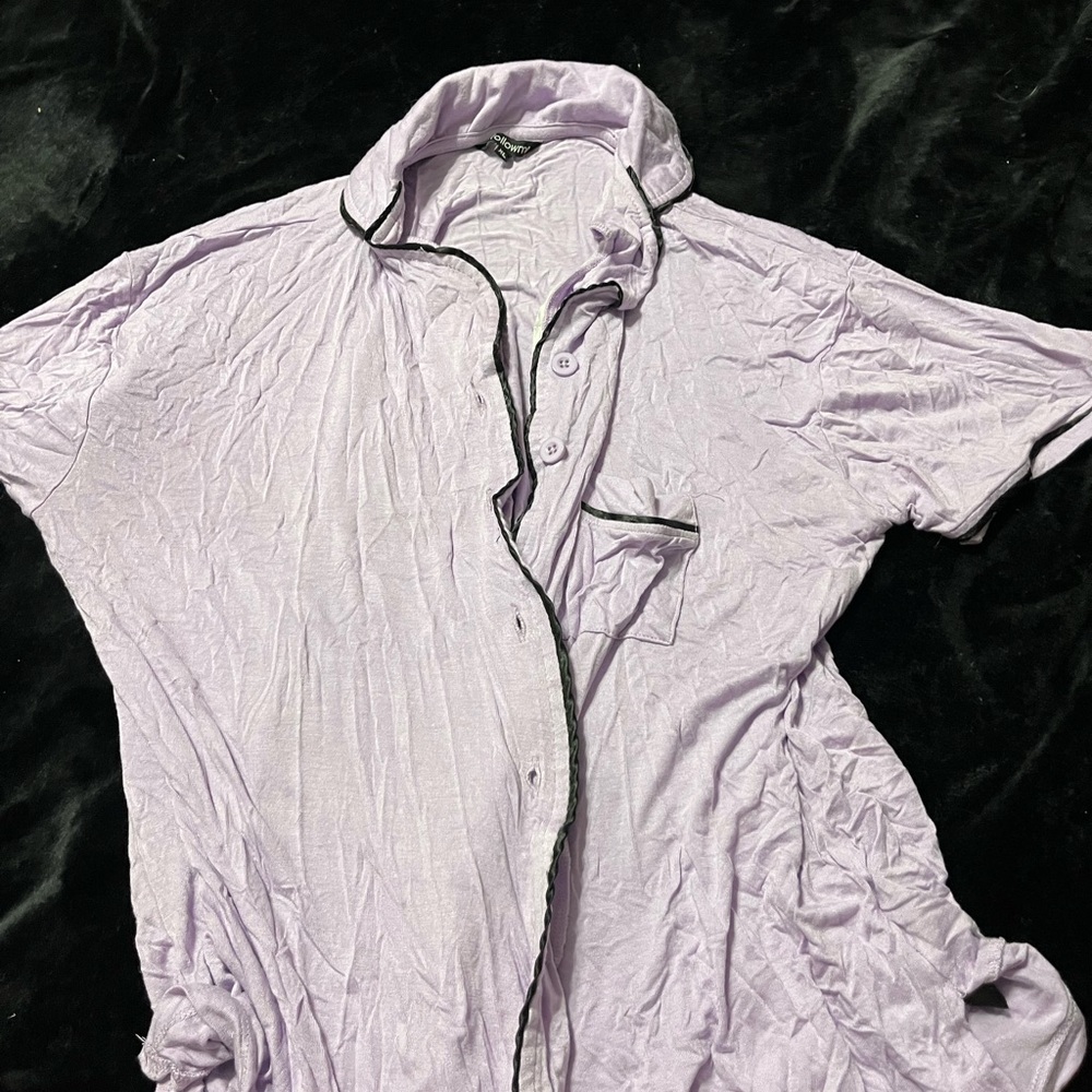 Wedding lavender Purple Pajama  Intimates top sleep wear